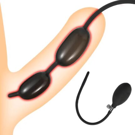 Inflatable Silicone Urethral Probe Masturbator Sounding Sex Toy for Man Penis Plug