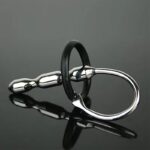 Metal Penis Plug Urethral Catheter With Silicone Penis Ring - Image 3