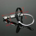 Metal Penis Plug Urethral Catheter With Silicone Penis Ring - Image 2