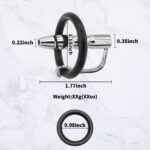 304 Stainless Steel Hollow penis plug With Adjustable fixing ring