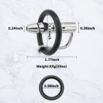 304 Stainless Steel Hollow penis plug With Adjustable fixing ring