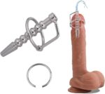 304 Hollow Stainless Steel Urethral Sounds Penis Plug with Cock Ring
