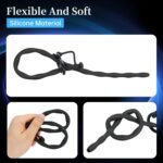 3PCS Silicone Hollow Urethral Sound Beads Urethral Plug Masturbation Rod With Fixed Ring - Image 4
