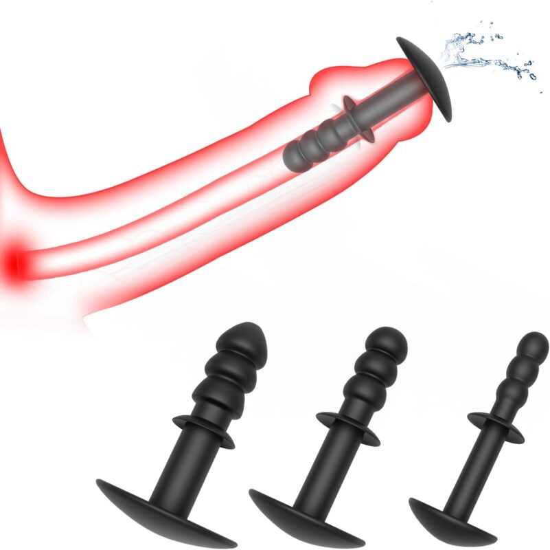 New design Beads Silicone Hollow Penis Plug