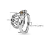 Chastity Lock Belt Bird Dick Cage Penis Ring Orgasm Stainless Steel Cockring Erection - Image 2