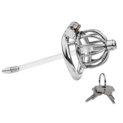 Chastity Lock Belt Bird Dick Cage Penis Ring Orgasm Stainless Steel Cockring Erection