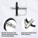 304 Stainless Steel Hollow penis plug With Adjustable fixing ring