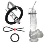 304 Stainless Steel Hollow penis plug With Adjustable fixing ring