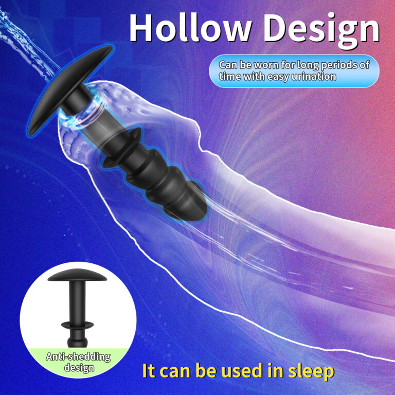 New design Beads Silicone Hollow Penis Plug