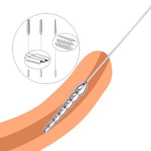 304 Stainless Steel Beads Penis Urethral Plug Ribbed