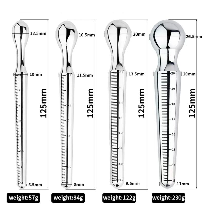 304 Smooth Stainless Steel Thermometer Design Metal Anal Plug Urethra Sound