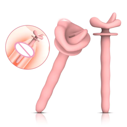 Pink Silicone Penis Plug Urethral Dilation Catheter SM Delayed Ejaculation Male Restraint Training Couples Flirting Sex Toy 18+