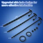 3PCS Silicone Urethra Sound Set Upgrade Hollow Side Hole Design - Image 5